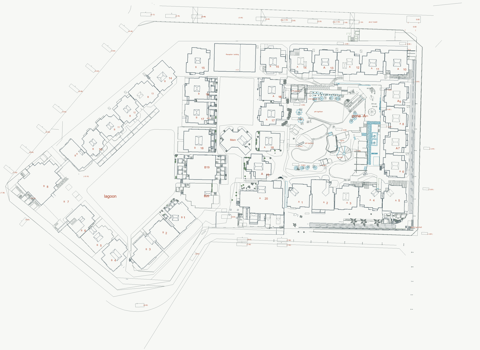 Jasmine Resort New Zone masterplan showing buildings B8, B19 and B20